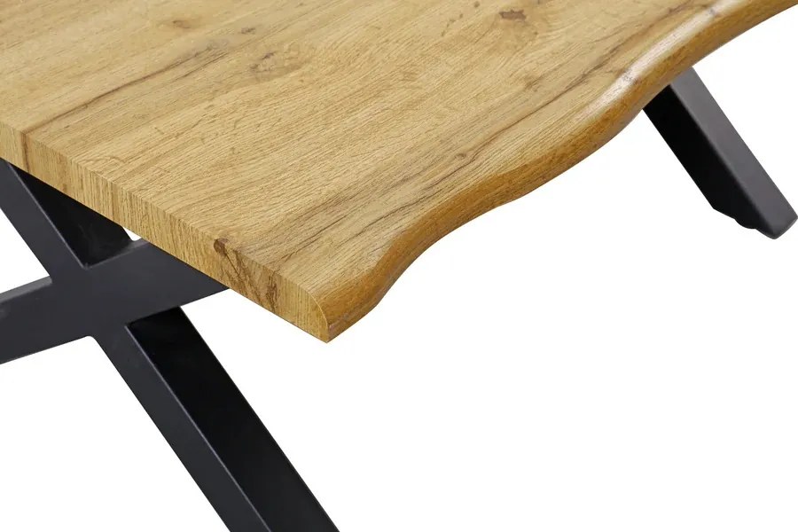 Dizajnový konferenčný stolík Onofrio 90 cm vzor divoký dub
