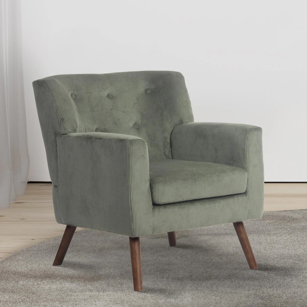 Kreslo Kioni látka cord - zelená