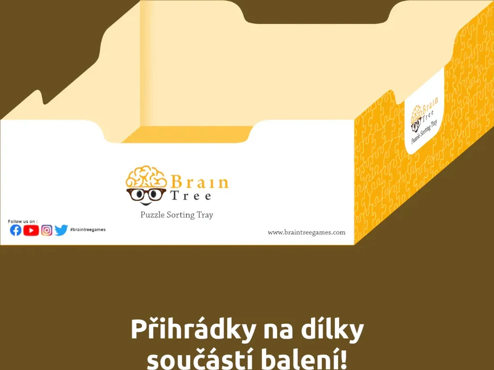 Brain Tree Puzzle Ružovo prestreté 1000 dielikov