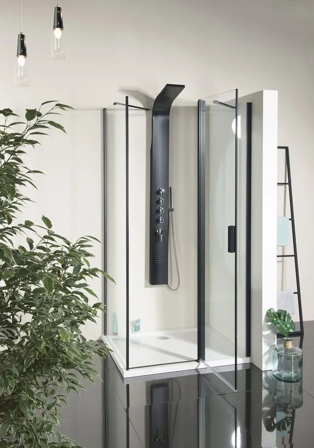 Polysan Polysan, Zoom Line Black obdĺžniková sprchová zástena 1000x800mm L/P varianta, ZL1310BZL3280B