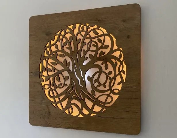 Obraz Strom života s led podsvietením