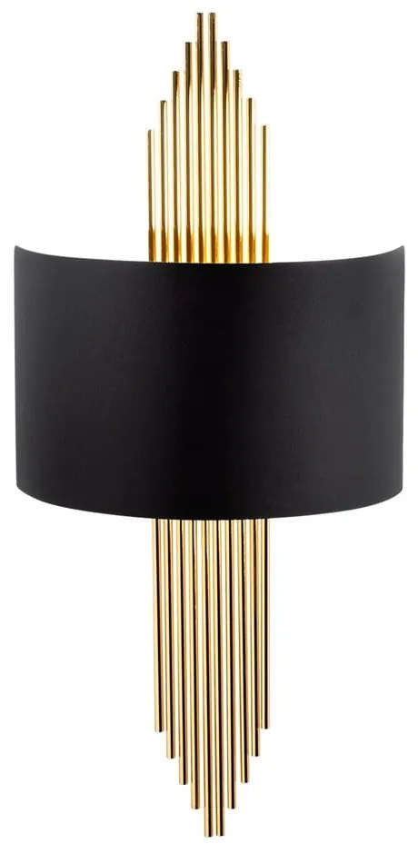 Čierne/v zlatej farbe nástenné svietidlo Rayi – Opviq lights