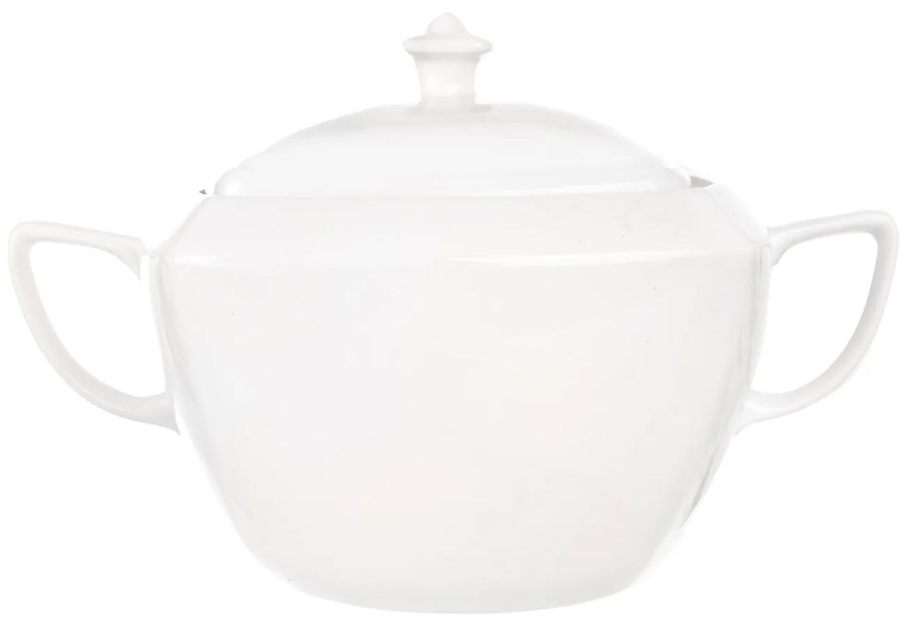 Polievková misa s pokrievkou MONA, hranatá, porcelán, 33 x 24 cm