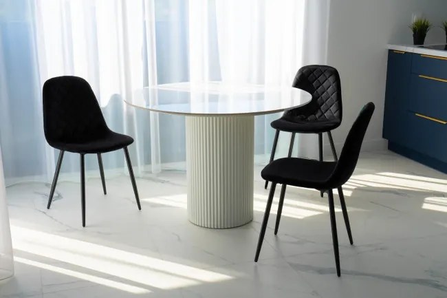 Jedálenská stolička ORLANDO zamatová, čierna