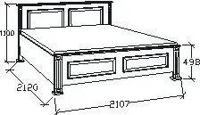 Biela provesnálska manželská posteľ PR8 140/160/180/200 x 200 cm 200 cm