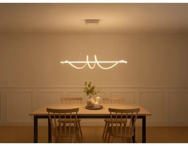 LED stmievateľný závesný luster na lanku LED/50W/230V 3000-6500K 100 cm + diaľkové ovládanie
