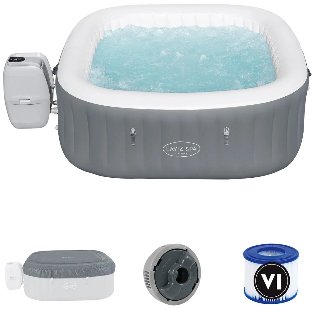 InternetovaZahrada Vírivý bazén Whirlpool Bestway Lay Z-Spa Madeira 180 x 180 x 66 cm