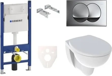 Cenovo zvýhodnený závesný WC set Geberit do ľahkých stien / predstenová montáž + WC Kolo Rekord SIKOGES7K71