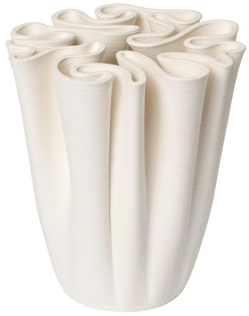 Ferm Living Kameninová váza Dedali Off-white Medium