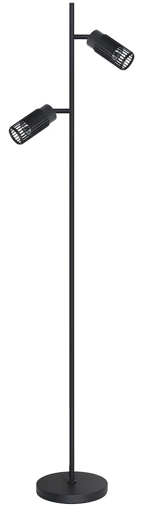 Stojacia lampa Vertical, 2x čierne kovové tienidlo, b