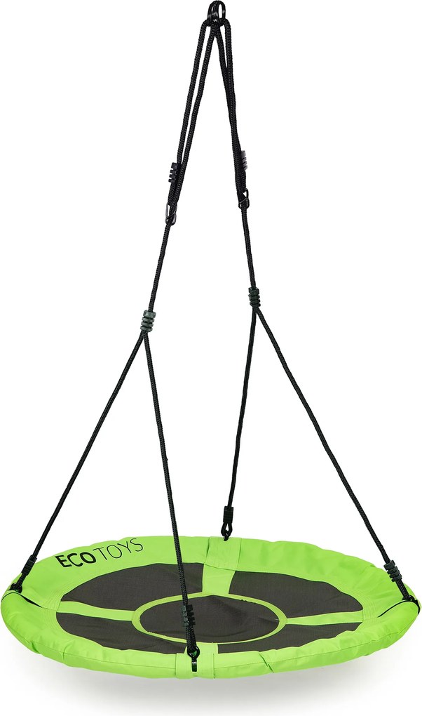 Detská hojdačka bocianie hniezdo 100 cm zelená - záhradná, nosnosť 150 kg ECOTOYS