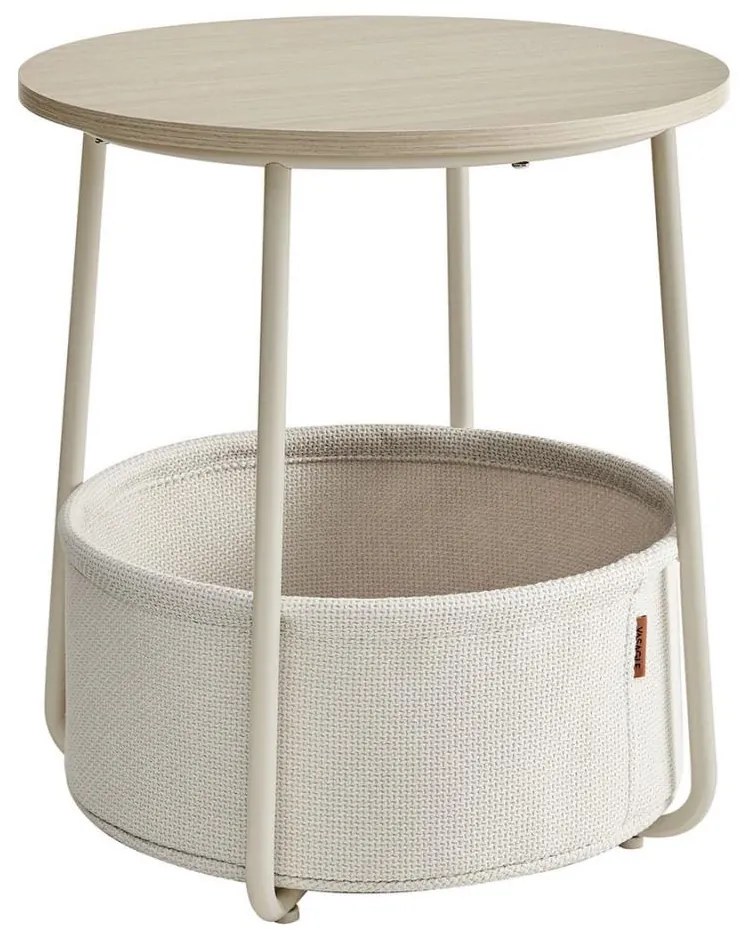 Odkladací stolík NOIRA krémovo-biely