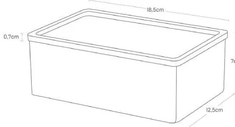 Čierny úložný box s vekom 18.5x12.5x7 cm Rin – YAMAZAKI