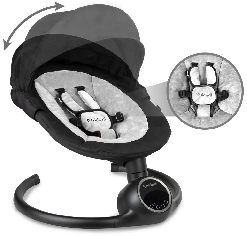 Elektrické hojdacie kreslo Kidwell REVE 2 v 1 s Bluetooth a aplikáciou Tuya