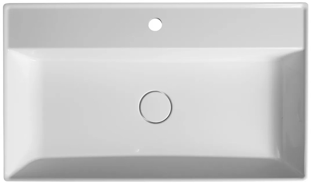 Sapho, TWIG umývadlo vrátane krytu výpuste 80x47cm, liaty mramor, biela, TW080