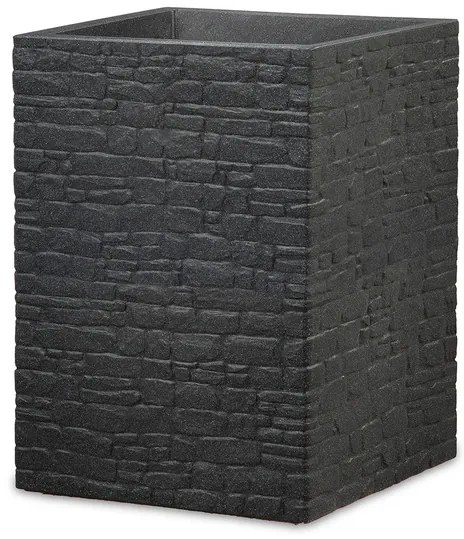 Scheurich Vysoký kvetináč Muretto (kamenistá čierna, výška 54 cm) (100349847)