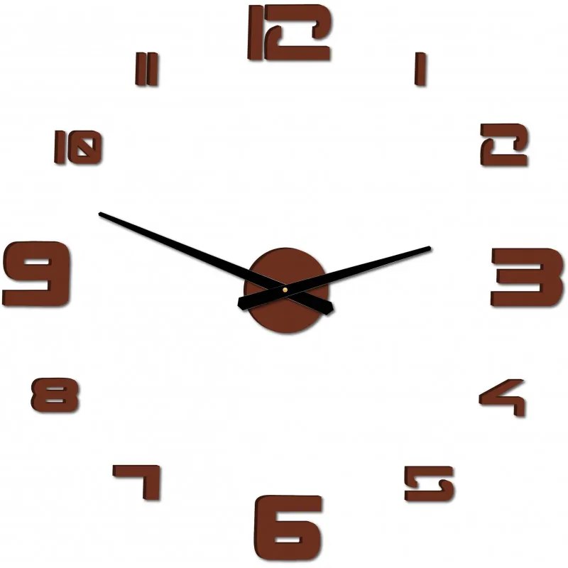 Nástenné hodiny nalepovacie veľké Moderné hodiny | SENTOP 12P021 PLEXI 2D