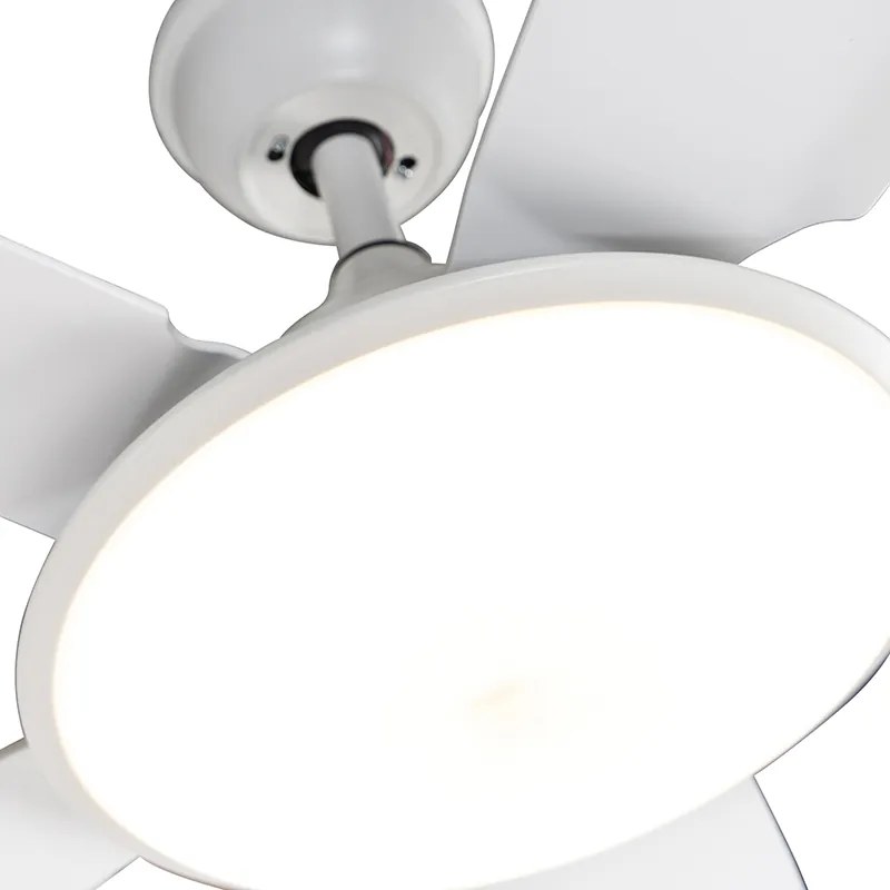 Stropný ventilátor biely 130 cm vrátane LED stmievateľný s diaľkovým ovládaním - Vifte