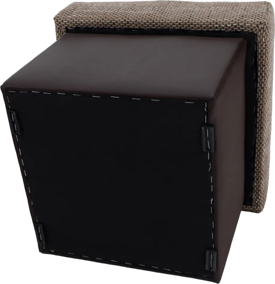 Taburetka T1 - cappuccino / tmavohnedá