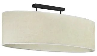 Duolla - Prisadený luster OVAL 2xE27/15W/230V šedá