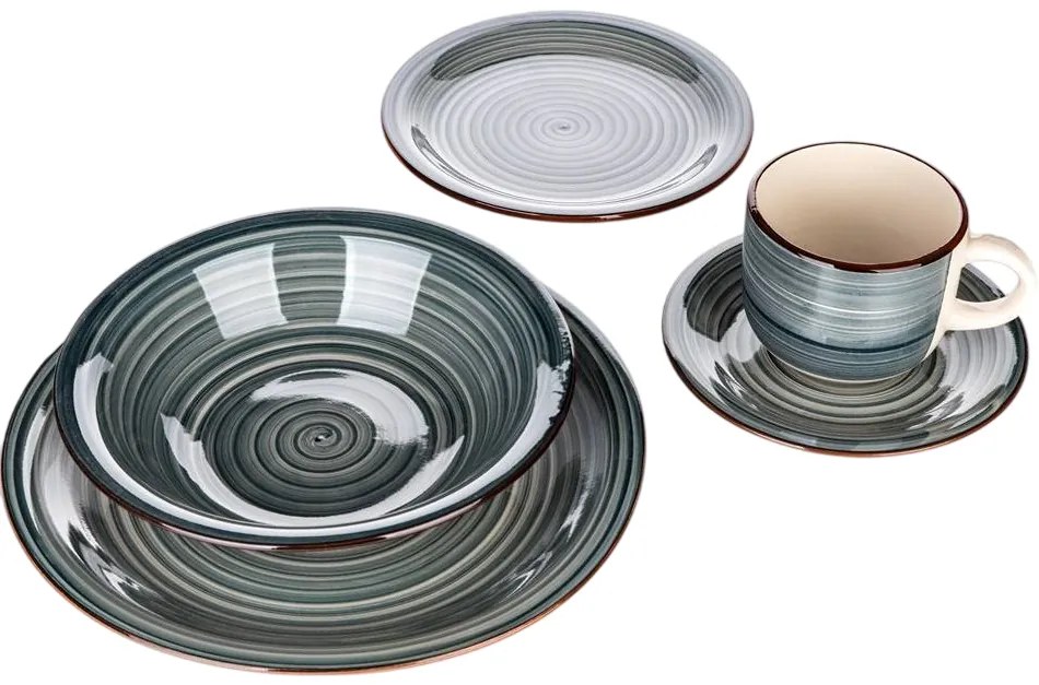 Banquet 30-dielna jedálenská súprava Spiral Blue