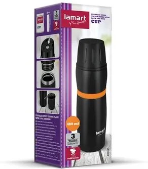 Termoska Lamart CUP 480 ml LT4054 čierna/oranžová