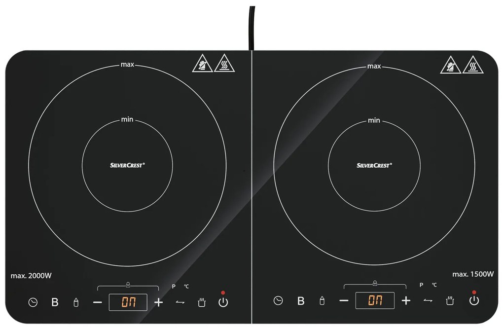 SILVERCREST® KITCHEN TOOLS Indukčná dvojplatnička SDI 3500 D5 + 2300 D5/SODI 3500 D5 (100360722)