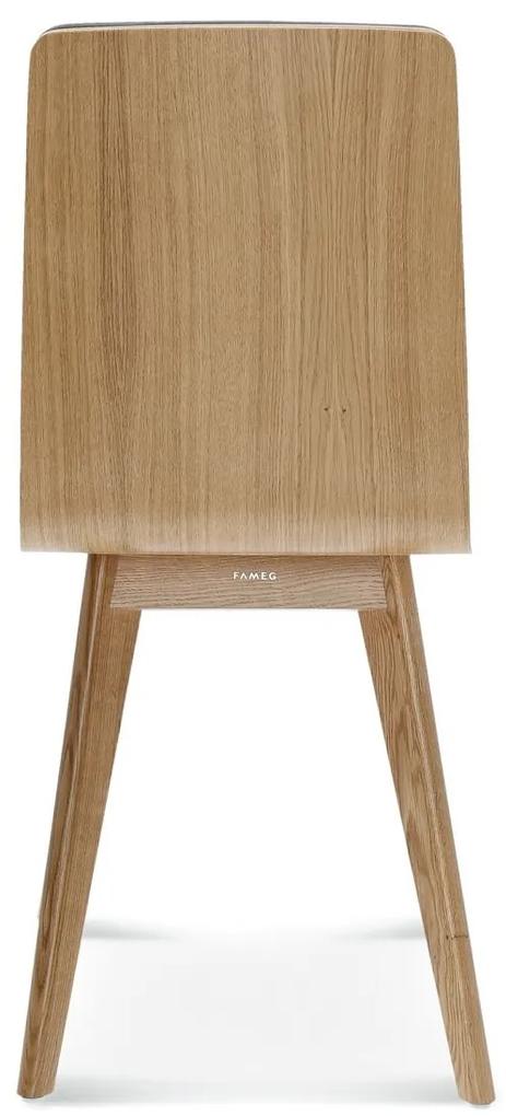 FAMEG Cleo - A-1605 - jedálenská stolička Farba dreva: buk premium, Čalúnenie: koža L2