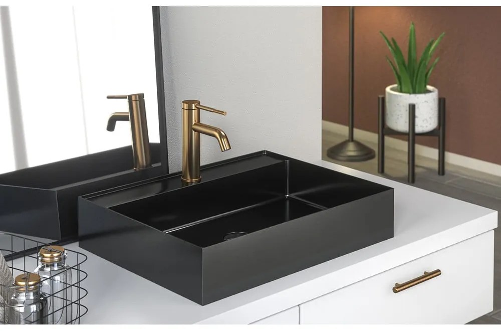 Čierne antikoro umývadlo 55x42 cm Aurum – Sapho