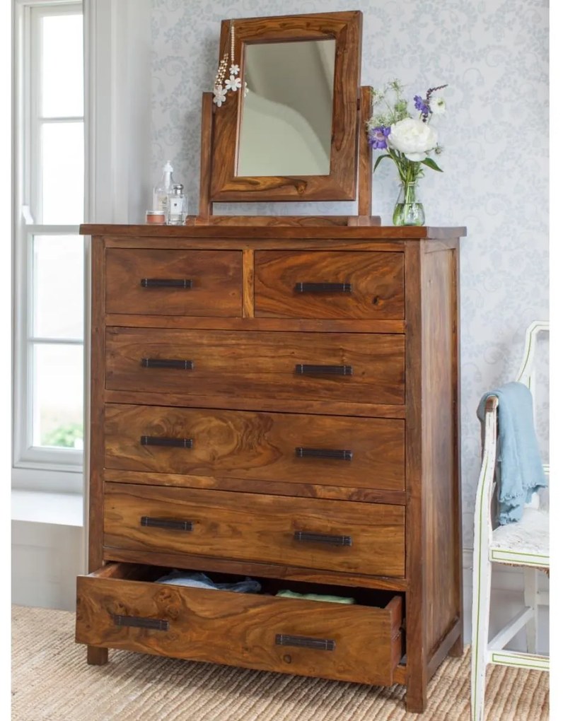 furniture-nabytek.cz - Masívna komoda z dreva palisander 90x45x100