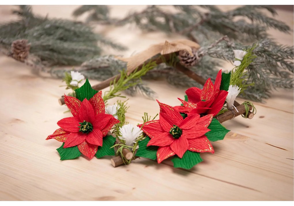 Kreatívna súprava – Vianočná dekorácia z krepového papiera