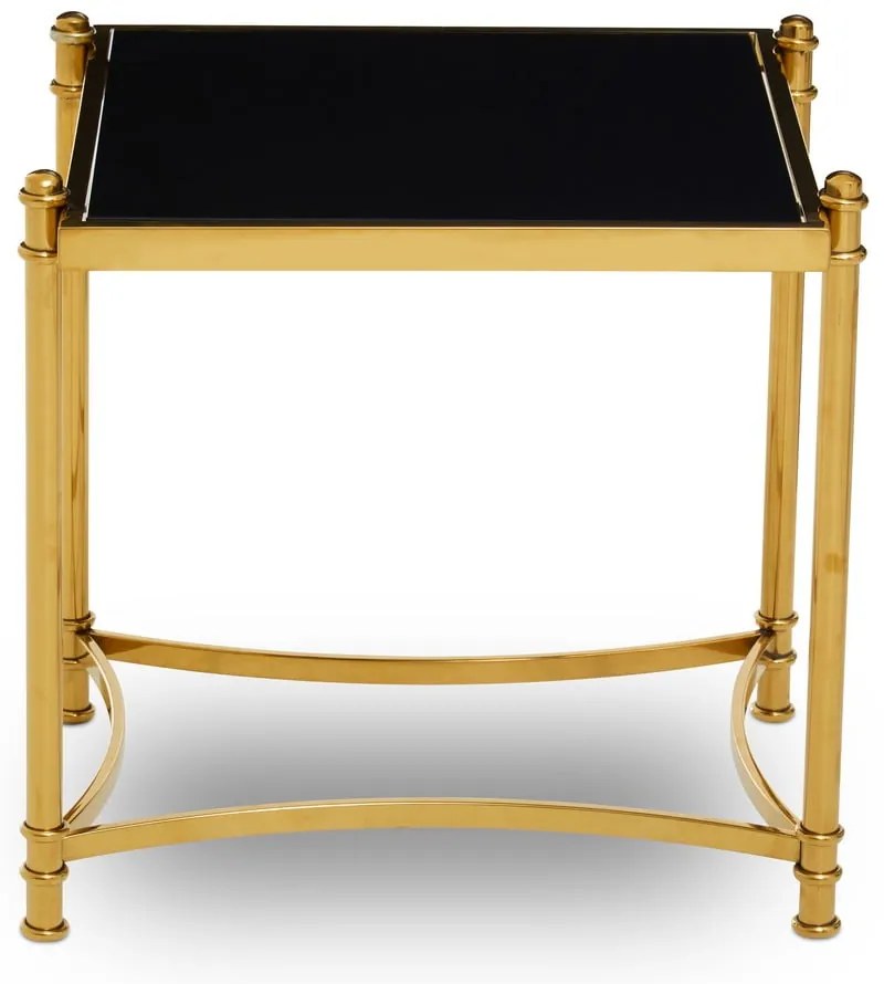 Odkladací stolík so sklenenou doskou 50x56 cm Ackley – Premier Housewares