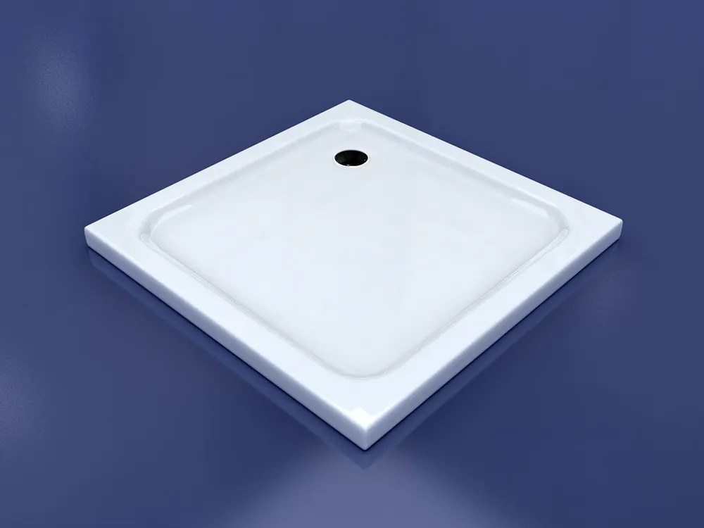 Dotty 90x90x5 cm štvorcová akrylová sprchová vanička, so sifonom