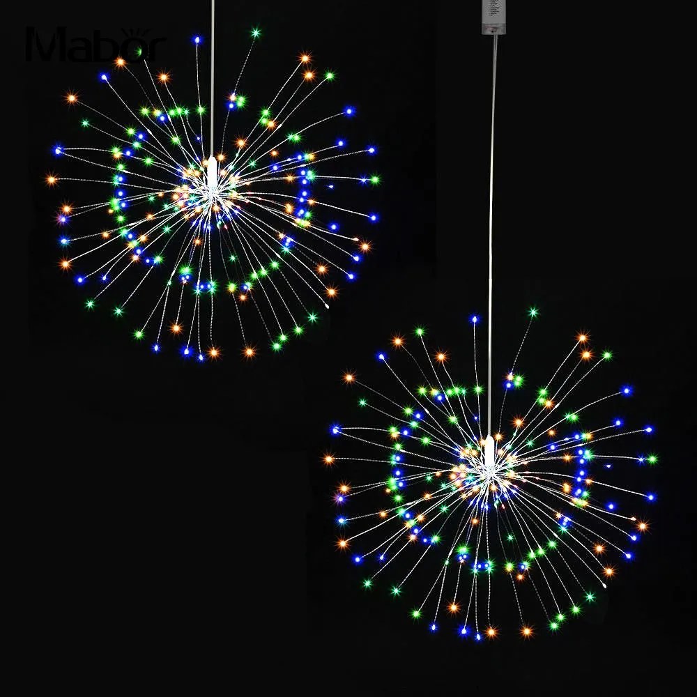 LED dekoratívne svetlo Firework lámp, ohňostrojový stromček, 48cm Farba: Rôznofarebná