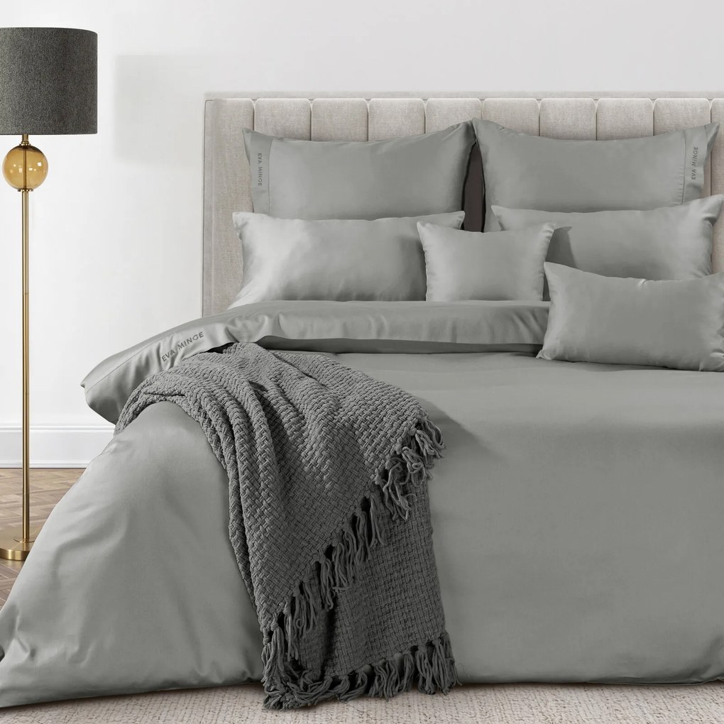 MAKOSATÉNOVÉ OBLIEČKY EVA MINGE ELEGANT1C 200X220 CM, 2 KS 70X80 CM SIVÉ