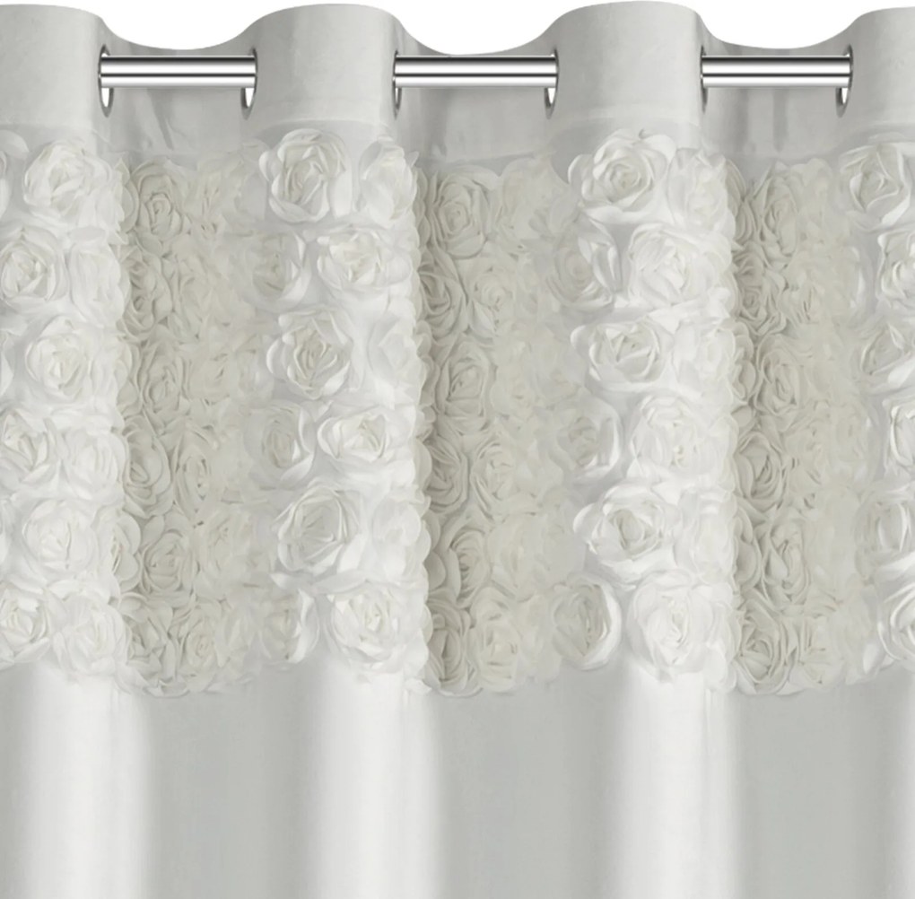 ZATEMŇOVACÍ ZÁVES NA KRÚŽKOCH EVA MINGE ROSES13 140X250 CM KRÉMOVÁ