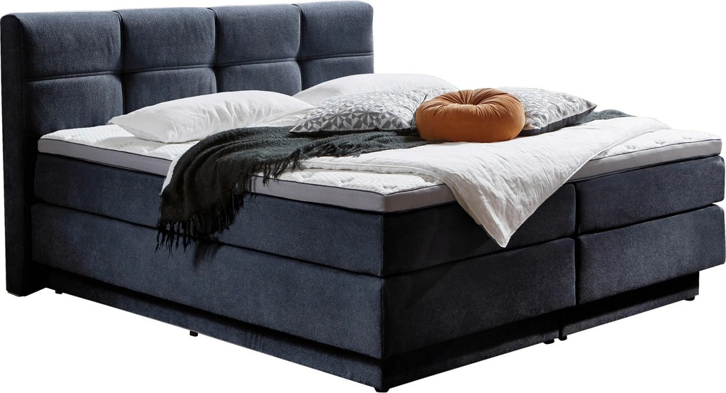 XXXLutz BOXSPRINGOVÁ POSTEĽ, 160/200 cm, modrá Carryhome - Online Only spálne - 002157034108