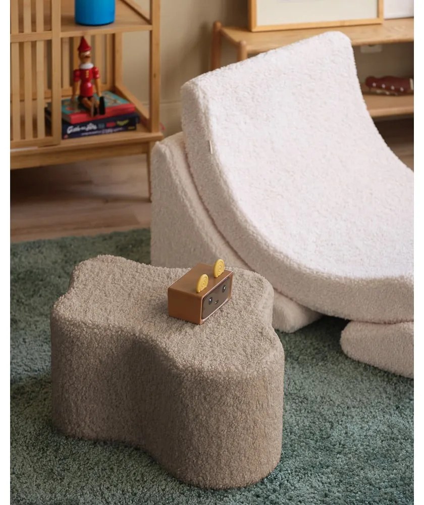 Svetlohnedý detský puf z textílie buklé Cloud – Wigiwama