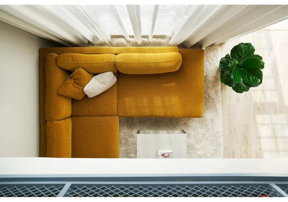 Tmavožltá rohová pohovka Sigge - Sits