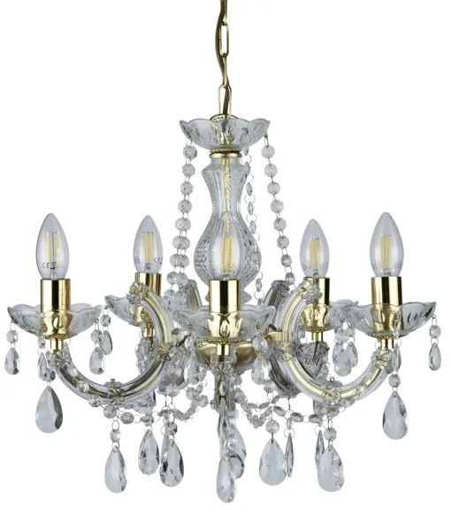 Searchlight 699-5 - Luster na reťazi MARIE 5xE14/40W/230V