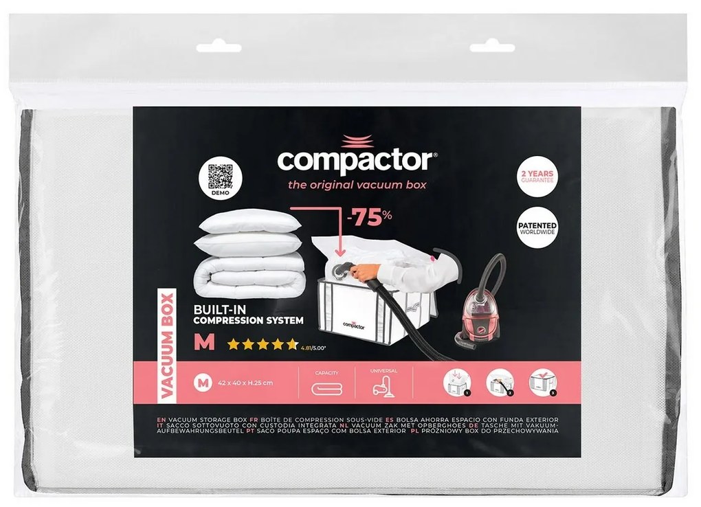 Compactor Úložný box s vákuovým vrecom M Life, M