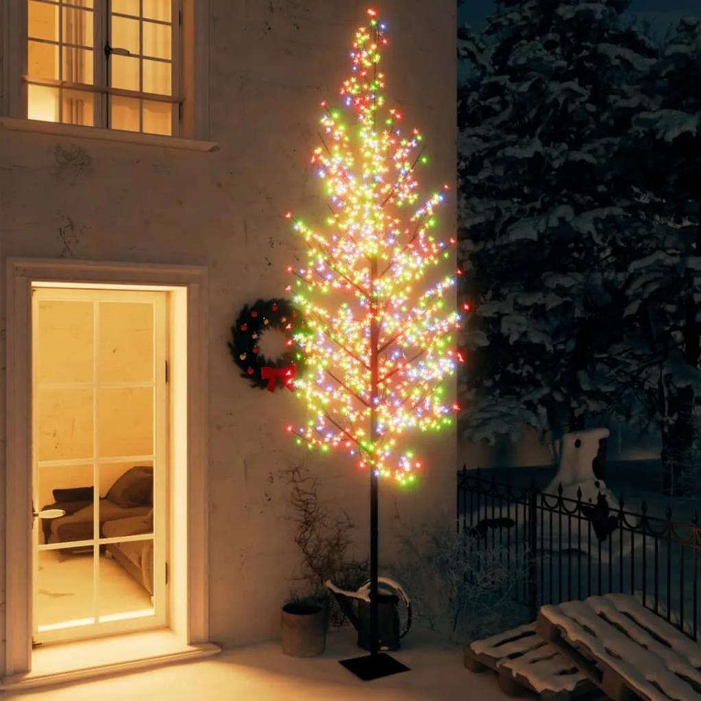 Vianočný stromček 1200 LED farebné svetlo kvety čerešne 400 cm 328670