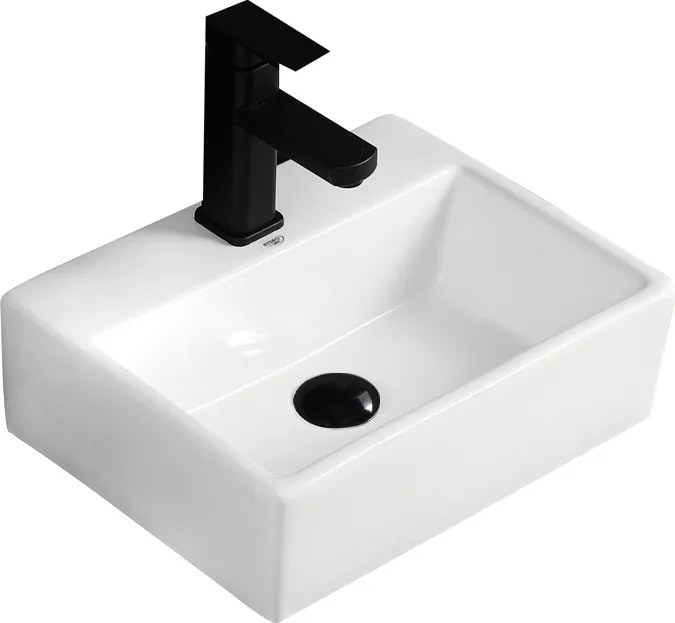 BPS-koupelny Keramické umývadlo na dosku HYD-VA-WH-400 40x30 cm, biele