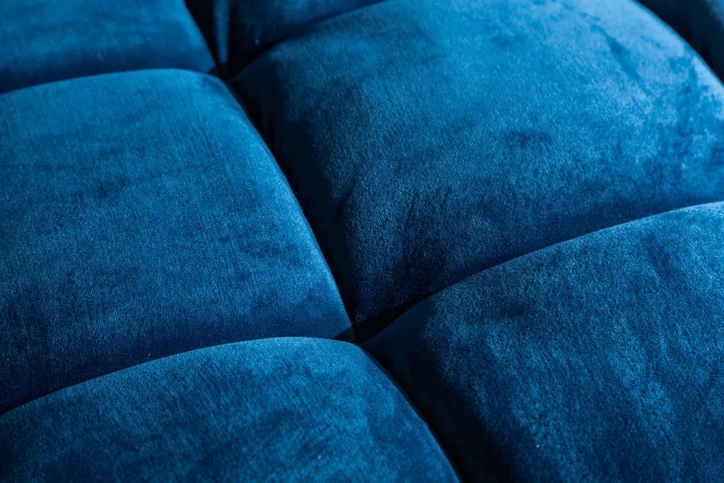 Trojmiestna pohovka COZY VELVET 220 cm tyrkysová modrá
