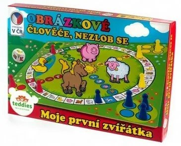 Teddies Človeče, nehnevaj sa obrázkové Moje prvé zvieratká spoločenská hra pre najmenších MPZ v krabici 33x23cm