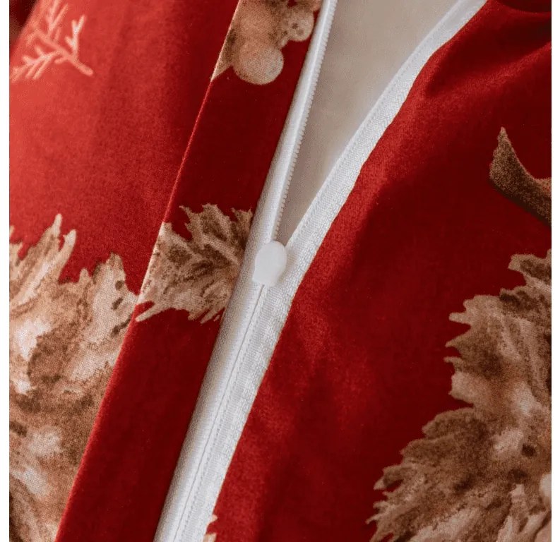 Obliečky z mikrovlákna GOLD CHRISTMAS červené Rozmer obliečky: 70 x 90 cm | 140 x 200 cm