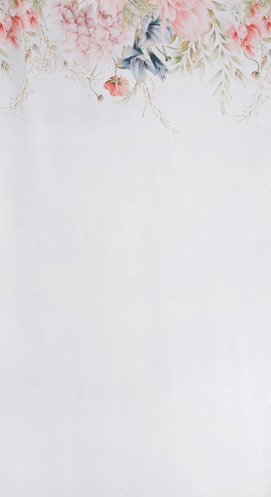 ZÁVES NA KRÚŽKOCH ARLENA 135X250 CM KVETY