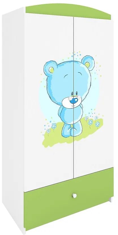 Skriňa Babydreams Zelená – Medveď modrý