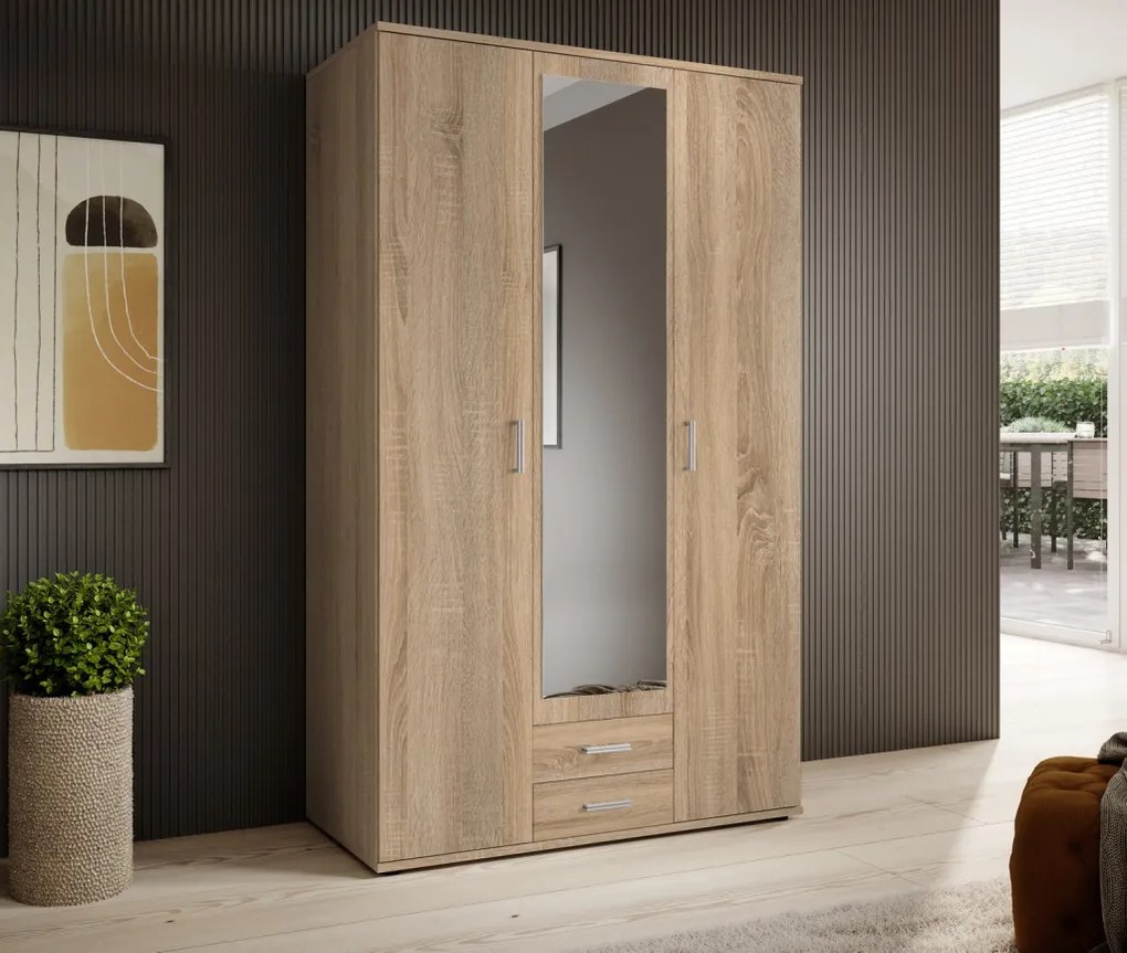 Šatníková skriňa Karl, dub sonoma