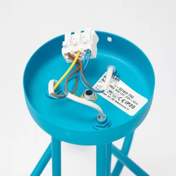 LED Detský prisadený luster OXFORD 3xE27/15W/230V modrý